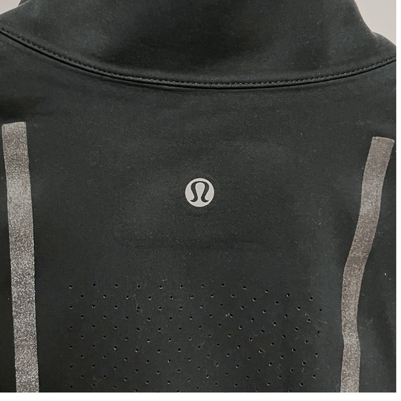 Lululemon Reflective Jacket Windbreaker Mens Size M Black Ventilated Full Zip - Picture 8 of 11